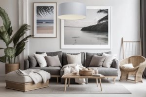 Lampa wisząca BPS KONCEPT Lampa wisząca MODERN RATTAN 70 szara BPS KONCEPT 7
