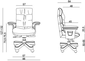 Fotel biurowy LORD brązowy UNIQUE 5