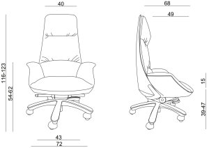 Fotel biurowy PATRON czarny UNIQUE 4