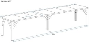 Stół rozkładany DUNAJ 130(405)x90 biały połysk ENDO 4
