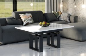 Ława rozkładana podnoszona EMPOLI 110(170)x65 biały połysk ENDO 1