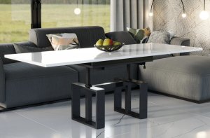 Stabilus Ława rozkładana podnoszona EMPOLI 110(170)x65 biały połysk ENDO 2