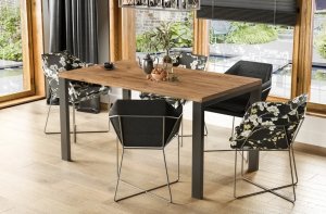 Stół rozkładany GARANT 80(170)x80 dąb złoty craft ENDO 1