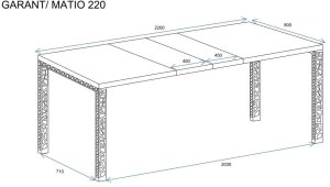 Malys Group Stół rozkładany GARANT 130(220)x80 dąb artisan ENDO 5
