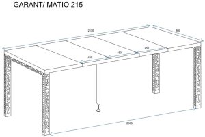 Michelin Stół rozkładany MATIO 80(215)x80 dąb klasztorny ENDO 5