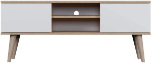 Szafka RTV TORONTO 120 dąb artisan/biała KOCOT MEBLE 4