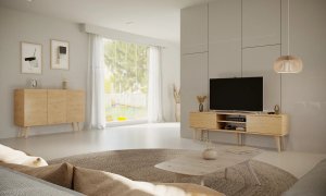 Szafka RTV TORONTO 160 dąb artisan KOCOT MEBLE 8