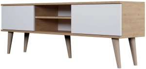Szafka RTV TORONTO 160 dąb artisan/biała KOCOT MEBLE 2