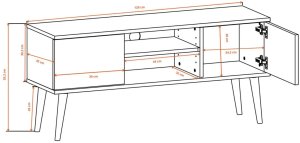 Szafka RTV TORONTO 120 dąb artisan KOCOT MEBLE 9