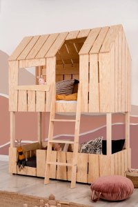 Łóżko piętrowe PAT 90x200 sosna ADEKO STOLARNIA 3