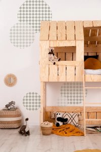 Łóżko piętrowe PAT A 90x190 sosna ADEKO STOLARNIA 2