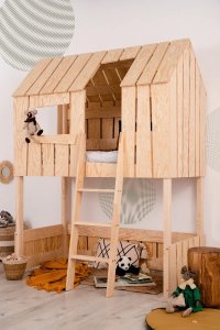 Łóżko piętrowe PAT A 90x200 sosna ADEKO STOLARNIA 3