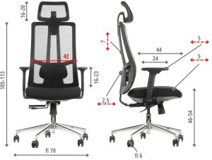 Fotel biurowy AKCENT czarny STEMA 17