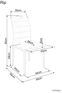 Krzesło tapicerowane RIP VELVET szare SIGNAL 5