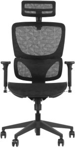 Fotel biurowy ERGONEW S1 czarny siatka STEMA 2