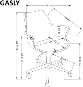 Fotel dla dziecka GASLY różowy HALMAR 7