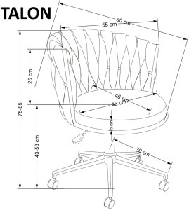 Krzesło biurowe Halmar Fotel biurowy TALON beżowy HALMAR 5