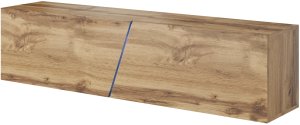 Szafka RTV SLANT 160cm dąb wotan z oświetleniem LED WIPMEB 1