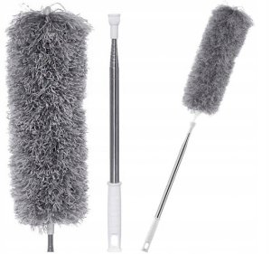 Teleskopowa miotełka do kurzu - Szara 14