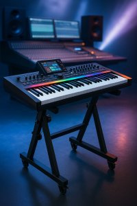 Mozos MOZOS KSX6 STATYW STOJAK Z KOŁAMI POD KEYBOARD PIANINO 2
