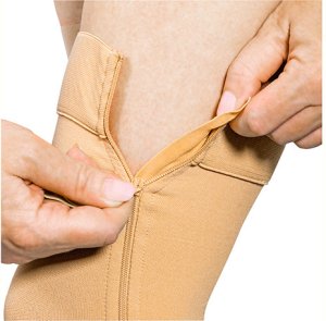 Pończochy uciskowe kompresyjne z zamkiem L-XL zakolanówki samonośne 2