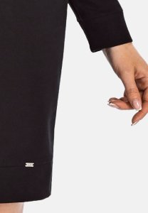 Sukienka bawełniana z długim rękawem Paula czarna Czarny L 2