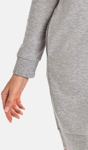 Sukienka bawełniana z długim rękawem Paula szara Szary L 2