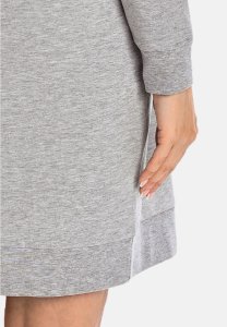 Sukienka bawełniana z długim rękawem Paula szara Szary L 3