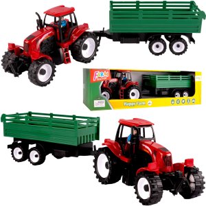 Traktor Zabawka Z Odczepianą Przyczepą + Figurka Farmera W Traktorze 1