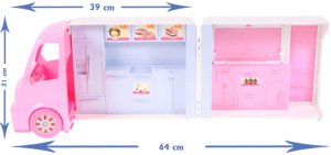 Samochód kamper wakacyjny rozkładany dla lalek Barbie 13