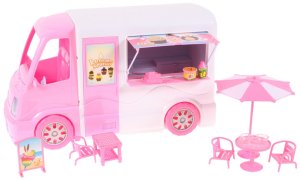 Samochód kamper wakacyjny rozkładany dla lalek Barbie 7