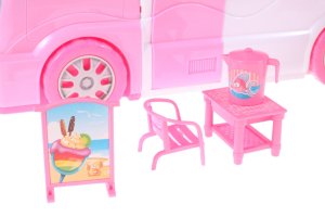 Samochód kamper wakacyjny rozkładany dla lalek Barbie 9