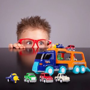 Laweta Duża Ciężarówka Tir z Autami i Samolotem 11