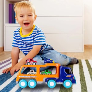 Laweta Duża Ciężarówka Tir z Autami i Samolotem 9