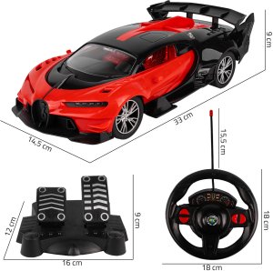 Wyścigówka Samochód RC Zdalnie Sterowany Auto + Kierownica Pedały 2