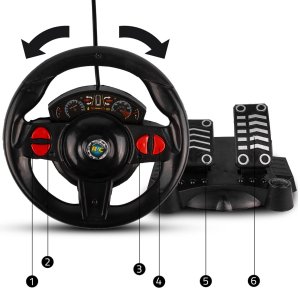 Wyścigówka Samochód RC Zdalnie Sterowany Auto + Kierownica Pedały 5