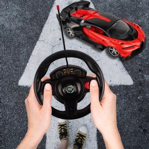 Wyścigówka Samochód RC Zdalnie Sterowany Auto + Kierownica Pedały 7