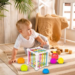 Klocki Kształty Sensoryczne Zabawa Zręcznościowa 13