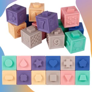 Klocki Miękkie Gumowe Sensoryczne Dla Dzieci 12 el 3