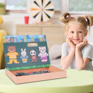 Puzzle Magnetyczne Układanka Ubieranie Misia 14