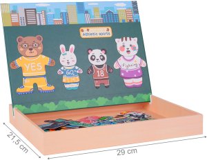 Puzzle Magnetyczne Układanka Ubieranie Misia 5