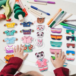 Puzzle Magnetyczne Układanka Ubieranie Misia 7