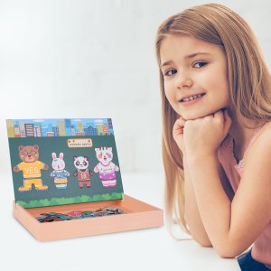 Puzzle Magnetyczne Układanka Ubieranie Misia 10