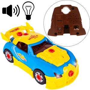 Samochód Auto Bugatti Do Samodzielnego Rozkręcania Skręcania Wiertarka 4