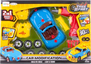 Samochód Auto Bugatti Do Samodzielnego Rozkręcania Skręcania Wiertarka 10