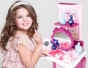 Kuferek Salon Piękności Toaletka dla Dziewczynki 3