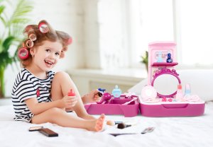 Kuferek Salon Piękności Toaletka dla Dziewczynki 7