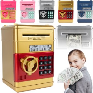 Skarbonka Sejf na Banknoty Monety Otwierany na PIN 1