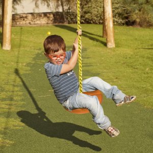 Huśtawka Ogrodowa Dla Dzieci Dysk Kwiatek Okrągła Deska Wisząca Mocna 200cm 11