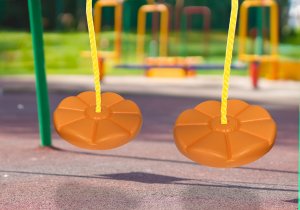 Huśtawka Ogrodowa Dla Dzieci Dysk Kwiatek Okrągła Deska Wisząca Mocna 200cm 9